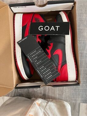 Nike Black & White Jordan 1 Mid Shoe Box